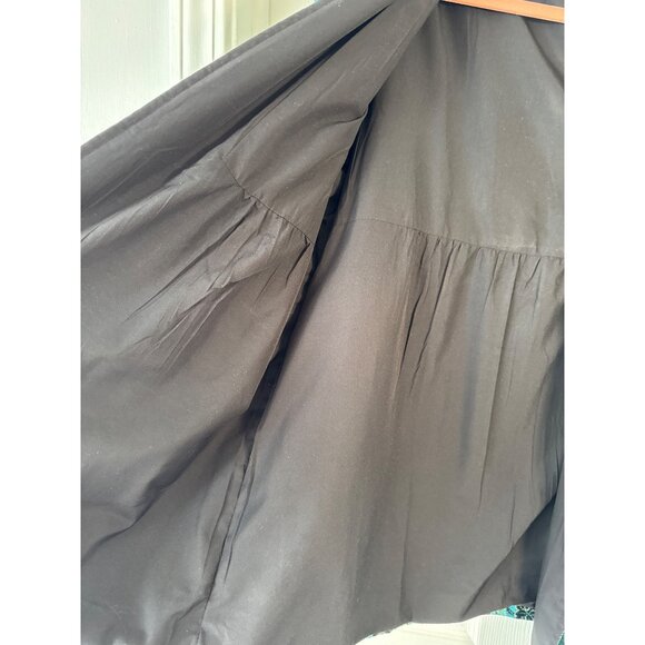 Soft Surroundings 1X Turquoise Jacquard Embroidered Open Front Kimono Jacket - Picture 3 of 10